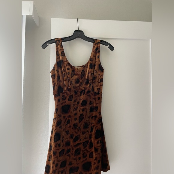 Velveteen animal print minidress XS - Picture 2 of 7